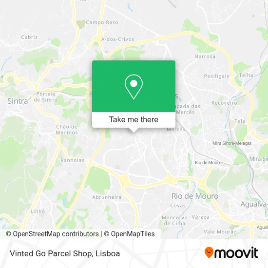 Vinted Go Parcel Shop map