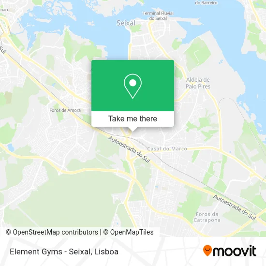 Element Gyms - Seixal map