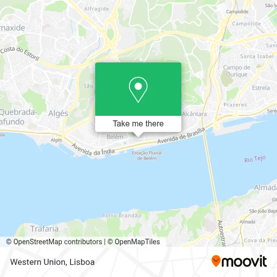 Western Union map