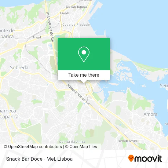 Snack Bar  Doce - Mel map