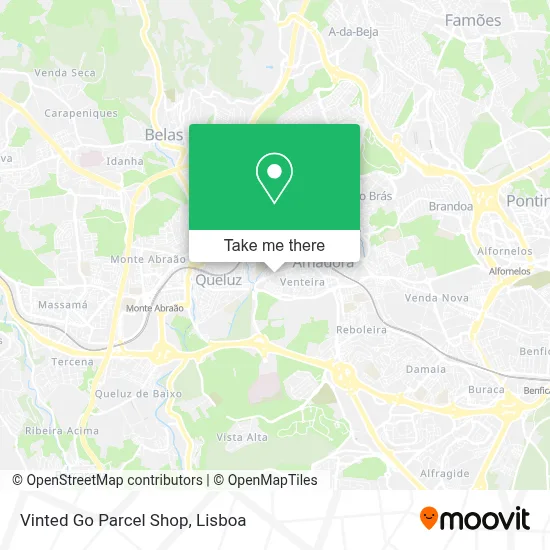 Vinted Go Parcel Shop map