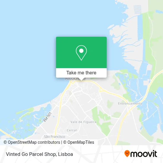 Vinted Go Parcel Shop map