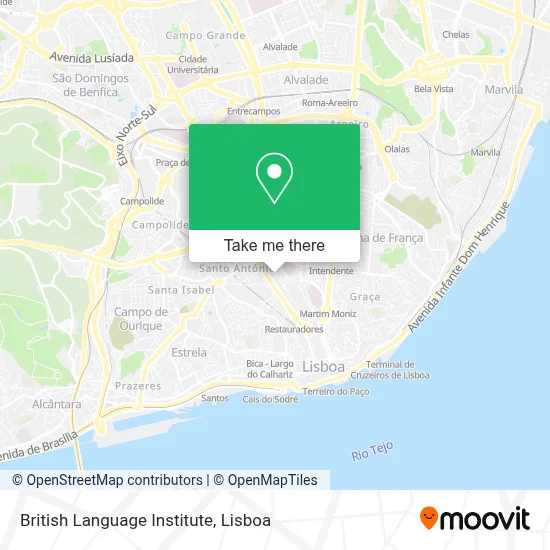 British Language Institute map