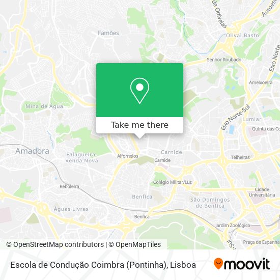Escola de Condução Coimbra (Pontinha) map