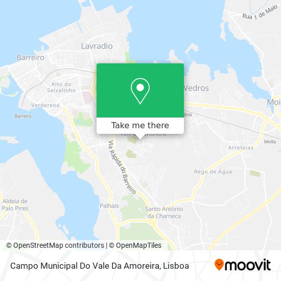 Campo Municipal Do Vale Da Amoreira mapa