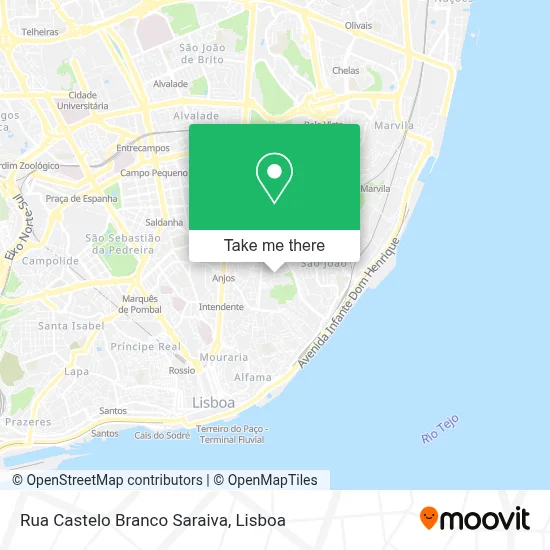 Rua Castelo Branco Saraiva map