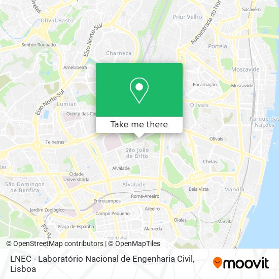 LNEC - Laboratório Nacional de Engenharia Civil map