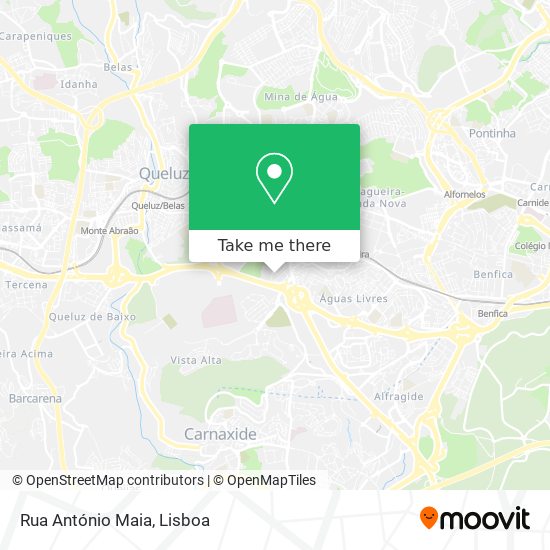 Rua António Maia mapa