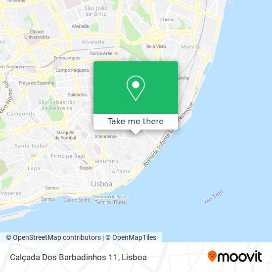 Calçada Dos Barbadinhos 11 mapa