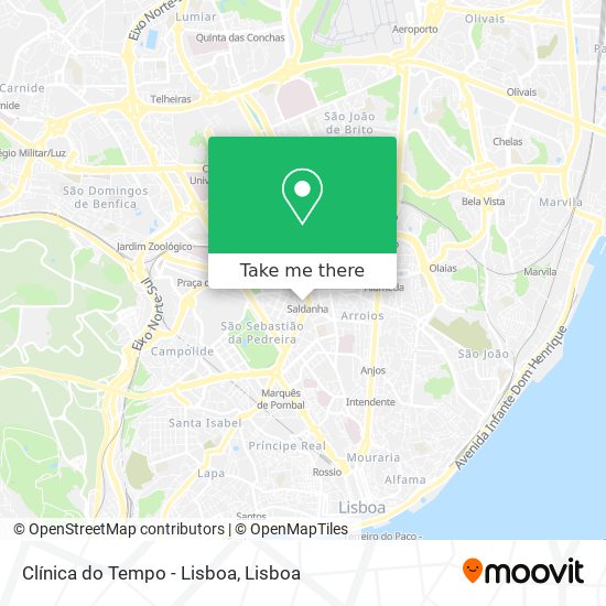 Clínica do Tempo - Lisboa mapa