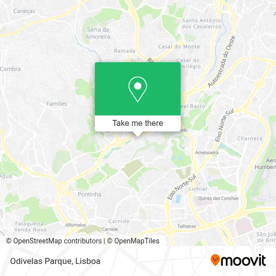 Odivelas Parque map