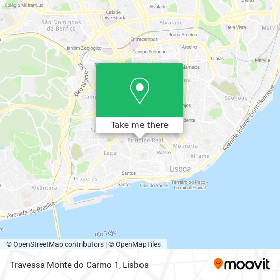 Travessa Monte do Carmo 1 mapa