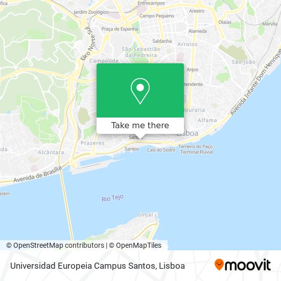 Universidad Europeia Campus Santos mapa