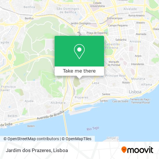 Jardim dos Prazeres mapa