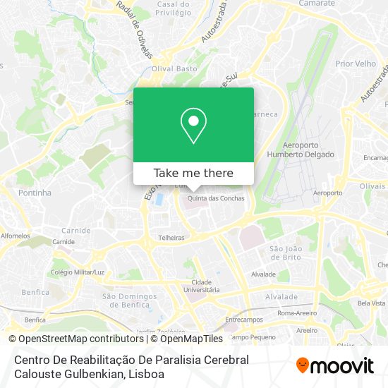 Centro De Reabilitação De Paralisia Cerebral Calouste Gulbenkian map