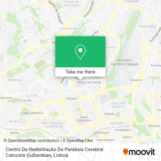 Centro De Reabilitação De Paralisia Cerebral Calouste Gulbenkian map