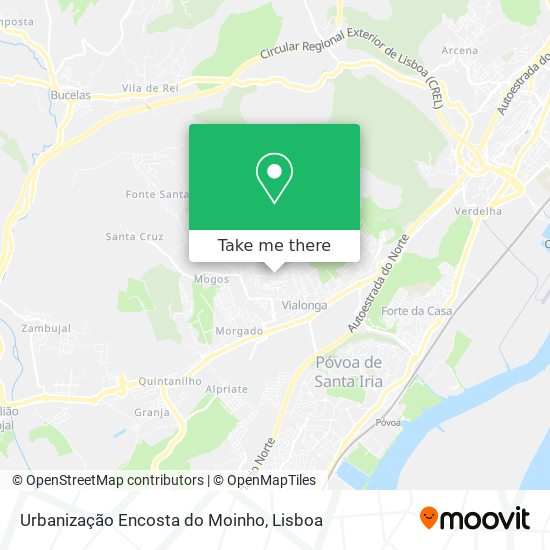 Urbanização Encosta do Moinho mapa