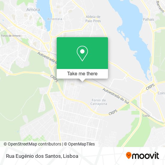 Rua Eugénio dos Santos mapa