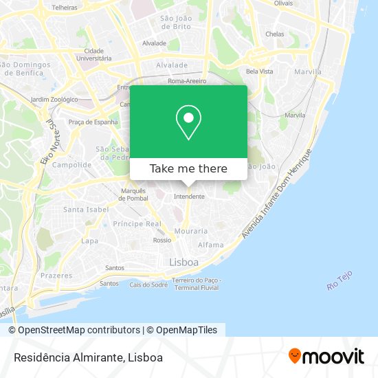 Residência Almirante map