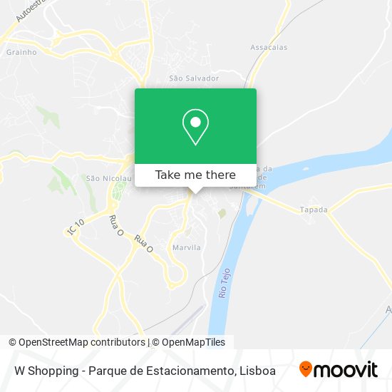 W Shopping - Parque de Estacionamento map