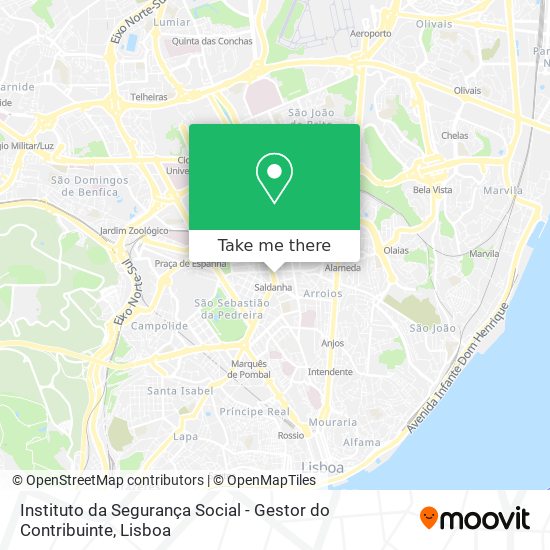 Instituto da Segurança Social - Gestor do Contribuinte map