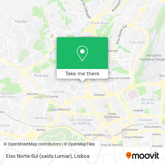 Eixo Norte-Sul (saída Lumiar) map