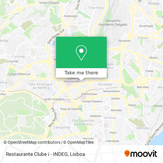Restaurante Clube i - INDEG mapa