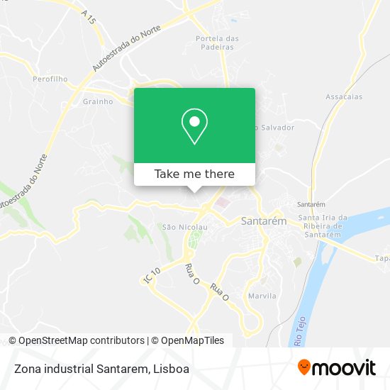 Zona industrial Santarem map