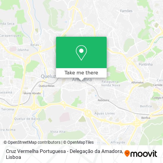 Cruz Vermelha Portuguesa - Delegação da Amadora map
