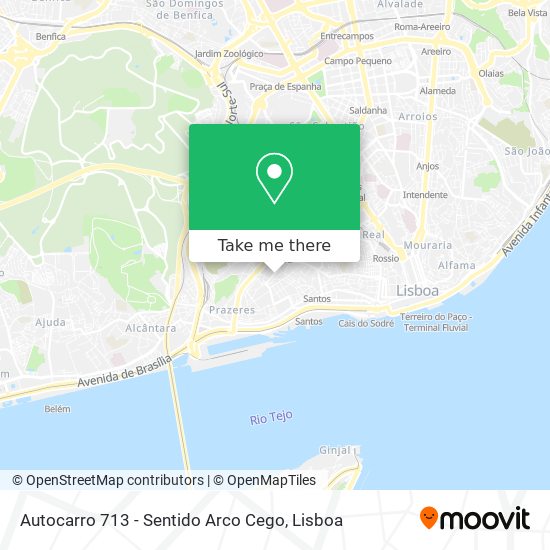 Autocarro 713 - Sentido Arco Cego map