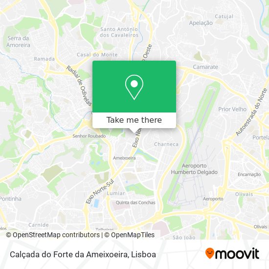 Calçada do Forte da Ameixoeira map