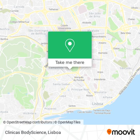 Clinicas BodyScience map