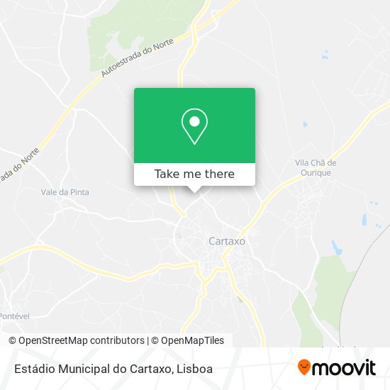 Estádio Municipal do Cartaxo mapa