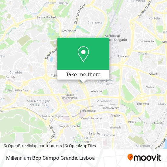 Millennium Bcp Campo Grande mapa