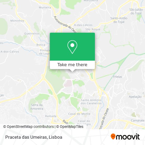 Praceta das Umeiras mapa
