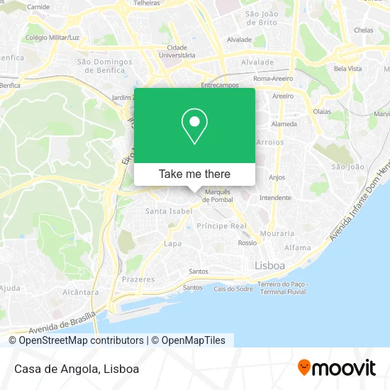 Casa de Angola map