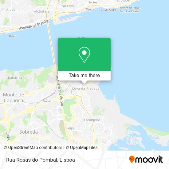 Rua Rosas do Pombal map