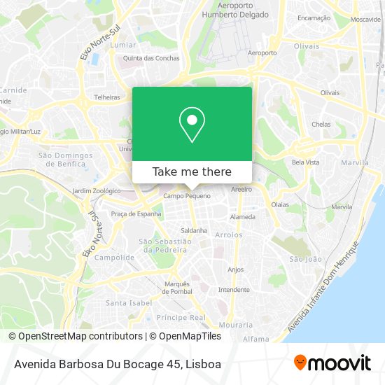Avenida Barbosa Du Bocage 45 map