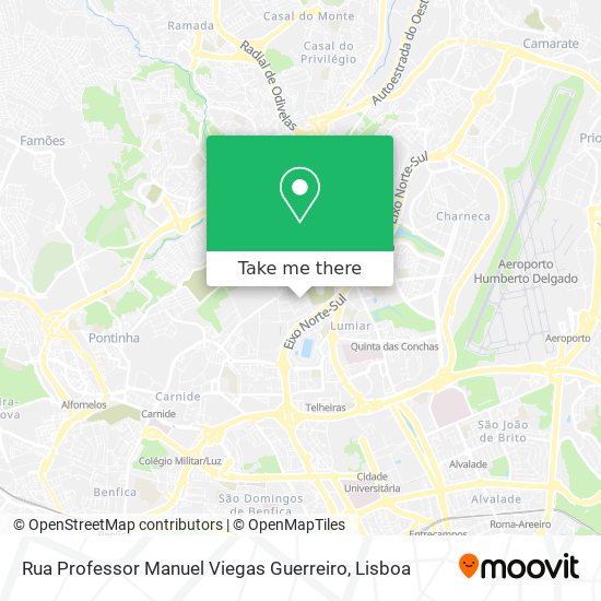Rua Professor Manuel Viegas Guerreiro mapa
