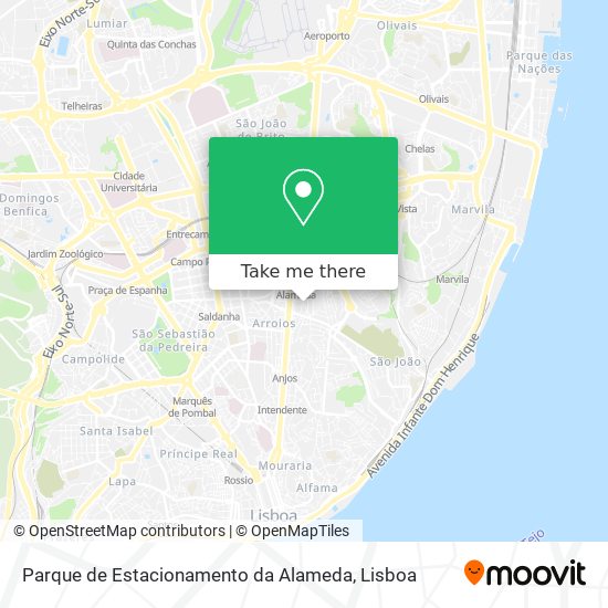 Parque de Estacionamento da Alameda map