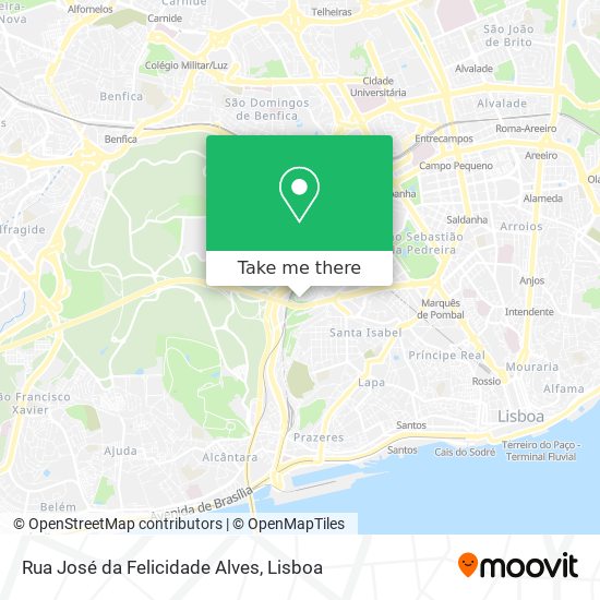 Rua José da Felicidade Alves map