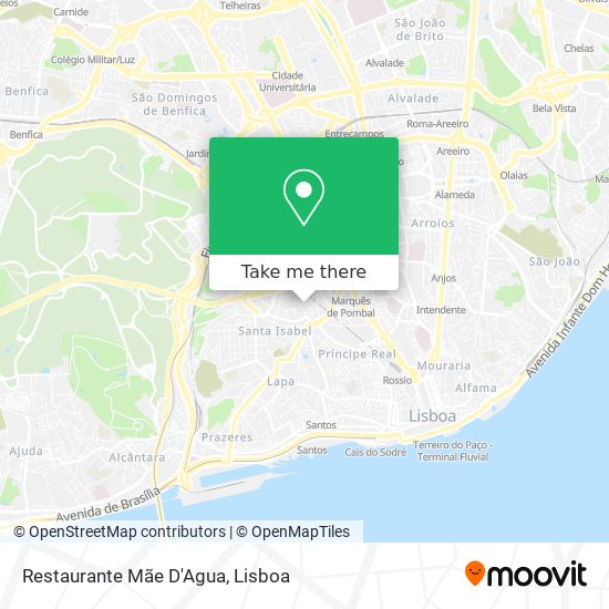Restaurante Mãe D'Agua map