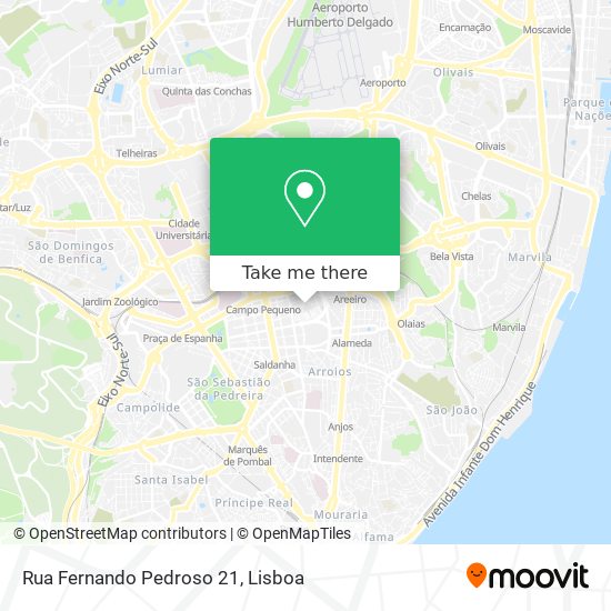 Rua Fernando Pedroso 21 mapa