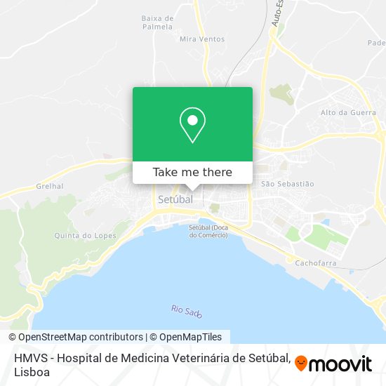 HMVS - Hospital de Medicina Veterinária de Setúbal mapa