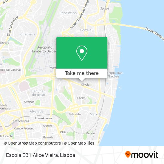 Escola EB1 Alice Vieira mapa