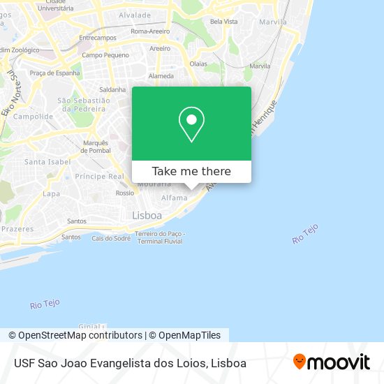 USF Sao Joao Evangelista dos Loios mapa