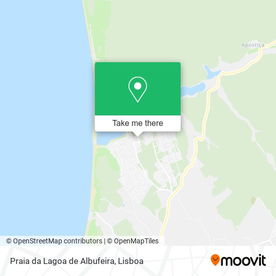 Praia da Lagoa de Albufeira mapa