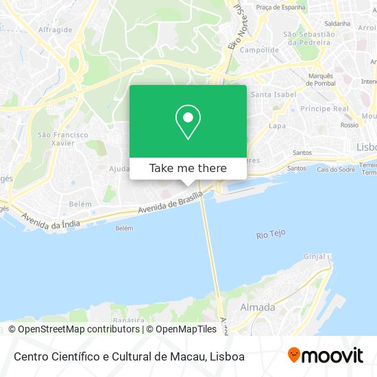 Centro Científico e Cultural de Macau mapa