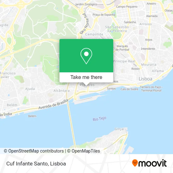 Cuf Infante Santo map