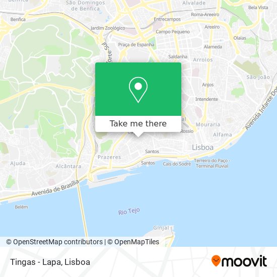 Tingas  - Lapa map